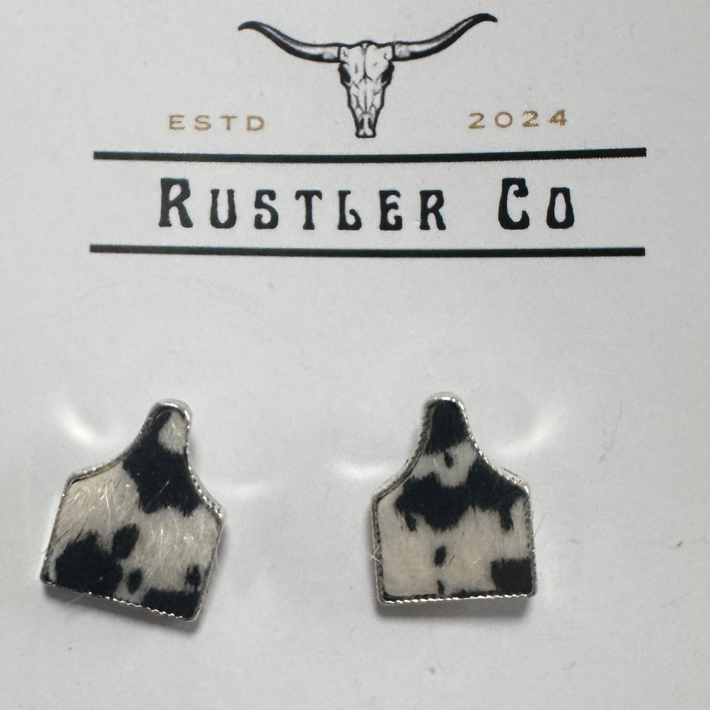 Cowhide Cattle Tag Studs