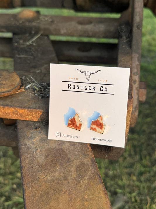 Cowhide Cattle Tag Studs