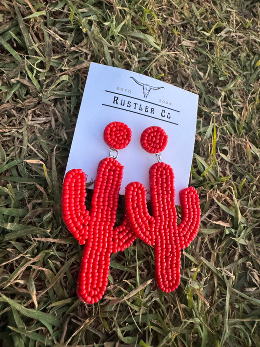 Red Beaded Cacti