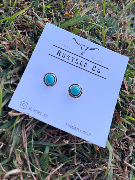 Mini Turquoise Round studs