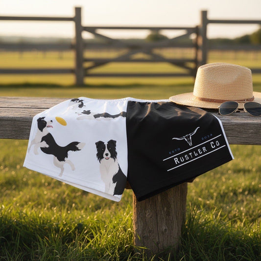 Collie Footy Shorts| Dog Print Footy Shorts – Rustler Co